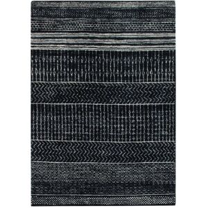 The Deco Factory Tapis intérieur-extérieur vintage bleu noir 160x230 - Publicité