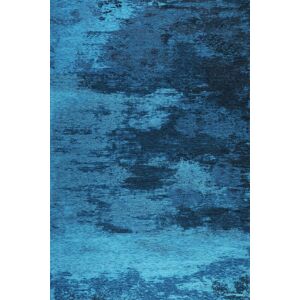 THEKO Tapis moderne brillant tissé machine turquoise 68x140 cm Bleu 140x1x68cm