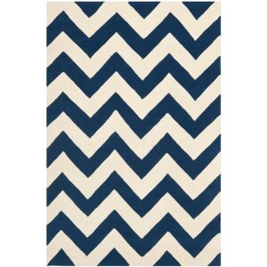 Safavieh Tapis Laine Bleu Marine/Neutre 120 X 180