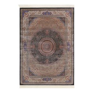 Wecon Home Tapis tisse fin soyeux vintage bleu de tres grande qualite 220x160