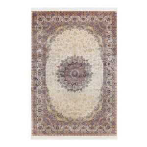 Wecon Home Tapis tisse fin vintage beige de tres grande qualite soyeux 290x200