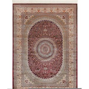 Wecon Home Tapis tisse fin vintage rouge de tres grande qualite soyeux 160x120