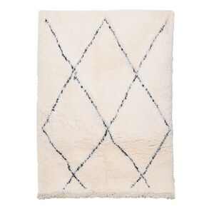 AFK Tapis berbère original marocain laine noir blanc Kchacha 160x230 - Publicité