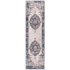 Safavieh Tapis de salon interieur en gris clair & bleu, 69 x 244 cm