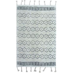 Now s Home Tapis berbère en coton noir et beige 350x250cm Gris 350x2x250cm