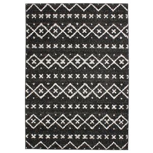 The Deco Factory Tapis toucher laineux imprime motifs ethniques noir 133x190
