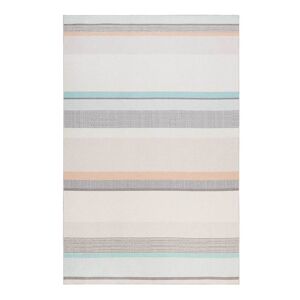 Esprit Tapis design raye tisse plat tons pastels 290x190