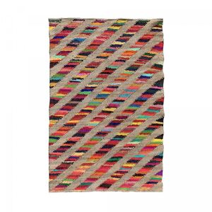 Un amour de tapis Tapis jute 200x290 cm tisse main multicolore Care&Fair