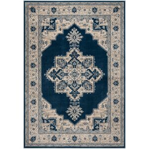 Safavieh Tapis de salon interieur en bleu marine & crème, 183 x 274 cm Bleu 275x1x185cm