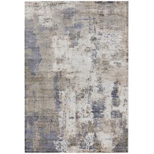 Novatrend Tapis moderne fait main en viscose bleu anthracite 160x230 cm Bleu 160x0x230cm