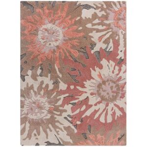 Novatrend Tapis de salon moderne en polyester rose rouge 120x170 cm