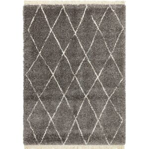 Novatrend Tapis épais style berbère gris 120x170 cm Gris 120x0x170cm