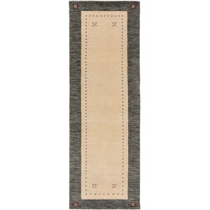 Benuta Tapis de couloir en laine beige/gris 80x250