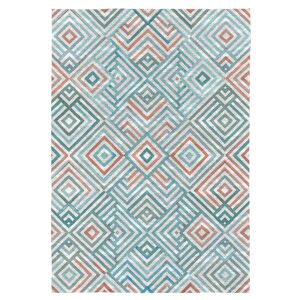 Rodier Tapis de salon en coton impression digital geometrique 120x170 cm Multicolore 170x170x120cm