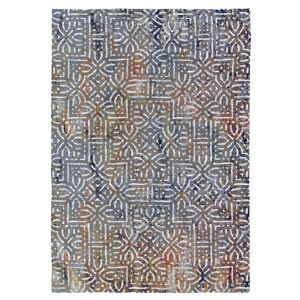 Rodier Tapis decoratif en coton imprime motifs arabesques 160x230 cm Multicolore 230x230x160cm