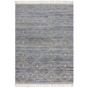 Novatrend Tapis en coton en coton bleu 200x290 cm Bleu 200x290cm