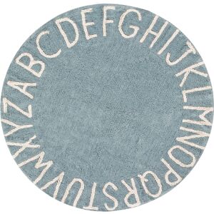 Lorena Canals Tapis coton motif alphabet bleu D150cm