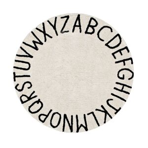 Lorena Canals Tapis coton motif alphabet beige D150cm