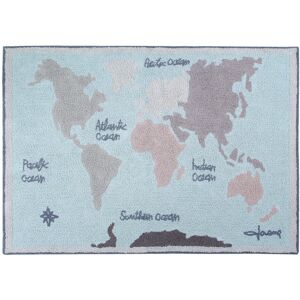 Tapis lavable carte du monde (140 x 200 cm)