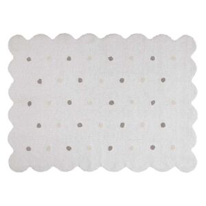 Lorena Canals Tapis coton forme biscuit blanc 120x160 Blanc 160x1x120cm