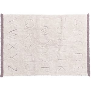 Lorena Canals Tapis lavable alphabet en coton blanc 120x160