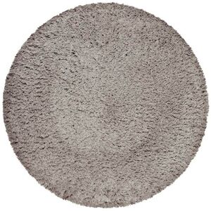 Esprit Tapis rond uni beige taupe 100% de matiere recyclee 120 rd.