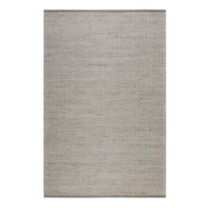 Esprit Tapis artisanal fait main laine et jute gris clair 130x190