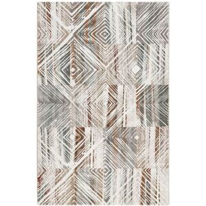 Esprit Tapis design original tons de gris et brique 200x290 Cuivre 200x290x200cm