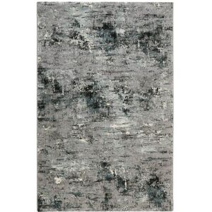 Tapis tons de gris et bleu esprit vintage 133x200