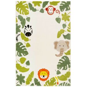 Esprit Tapis enfant blanc motif animaux jungle 80x150