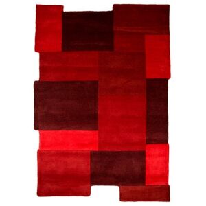 Novatrend Tapis moderne et design en laine rouge 160x230 cm Rouge 160x0x230cm