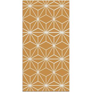 Home and Living Tapis vinyle lignes étoiles moutarde 80x250cm Cuivre 250x0x80cm