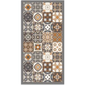 Home and Living Tapis vinyle carreaux ciments orange 300x200cm