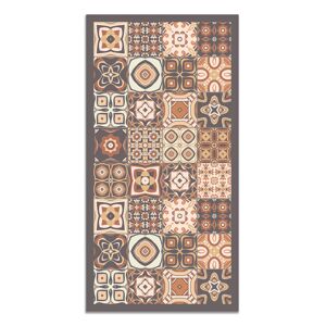 Home and Living Tapis vinyle carreaux ciments marron 80x250cm Marron 250x0x80cm