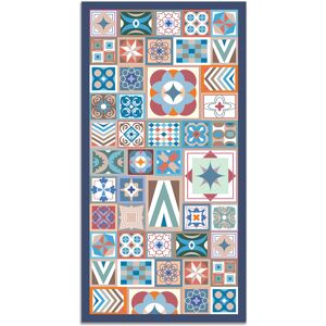 Home and Living Tapis vinyle style carreaux ciments multicoleur 80x250cm Multicolore 250x0x80cm