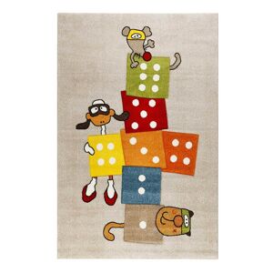 SIGIKID Tapis marelle enfant motif animaux multicolore 120x170
