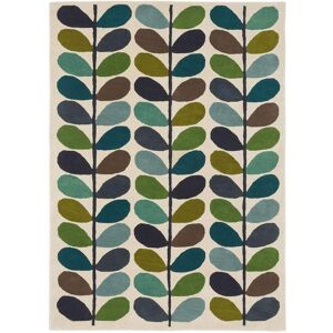 Orla Kiely Tapis salon 250x350 cm tufte main en laine bleu