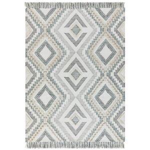 Novatrend Tapis de salon en polyester recyclé beige gris 160x230 cm