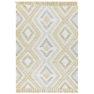 Novatrend Tapis de salon en polyester recycle jaune moutarde 160x230 cm Jaune 230x0x160cm