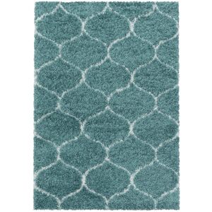 STUDIO DECO Tapis a poils longs et motifs alhambra turquoise 240x340cm