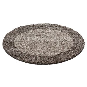 STUDIO DECO Tapis a bordures rond taupe 200x200cm