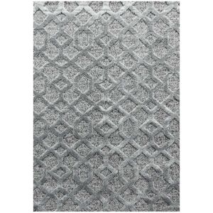 STUDIO DECO Tapis boheme a relief gris 160x230cm