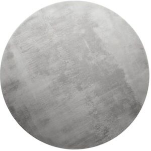 Homie Living Tapis rond tufte meches rases (15 mm) gris clair 200 D