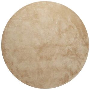 Homie Living Tapis rond tufte meches rases beige sable 200 D