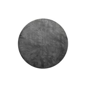 Homie Living Tapis rond tufte meches rases gris anthracite 200 D Gris 200x200x200cm