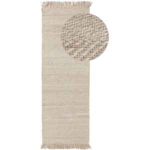 Benuta Tapis de couloir en laine creme 70x200