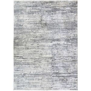 The Deco Factory Tapis extra-doux motif lignes gris creme 160x230