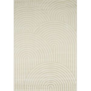 Nazar Tapis motif arc en relief creme - 160x230