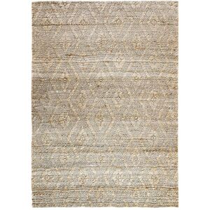 The Deco Factory Tapis tresse en jute motifs losanges en relief naturel 160x230