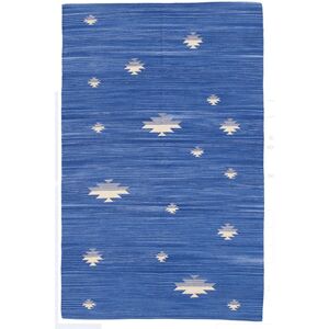 Novatrend Tapis de salon en coton bleu 160x230 cm Bleu 0x230x160cm